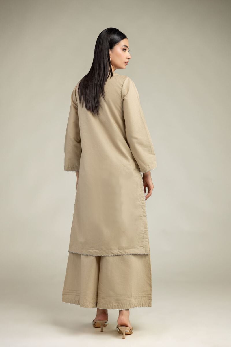 Embroidered | Mesuri | V-Neck Longline Kurta | USD 35.00