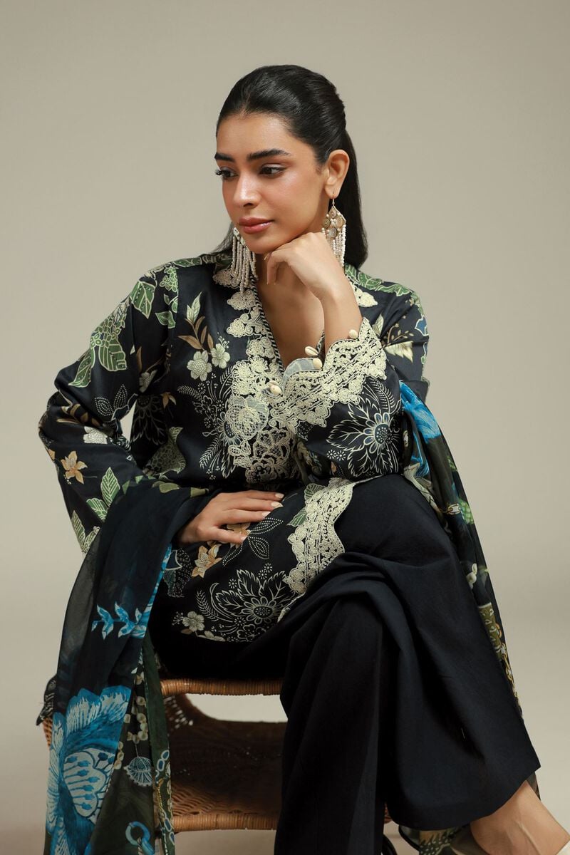 Embroidered | Satin | 3-Piece Tailored Suit | USD 75.00