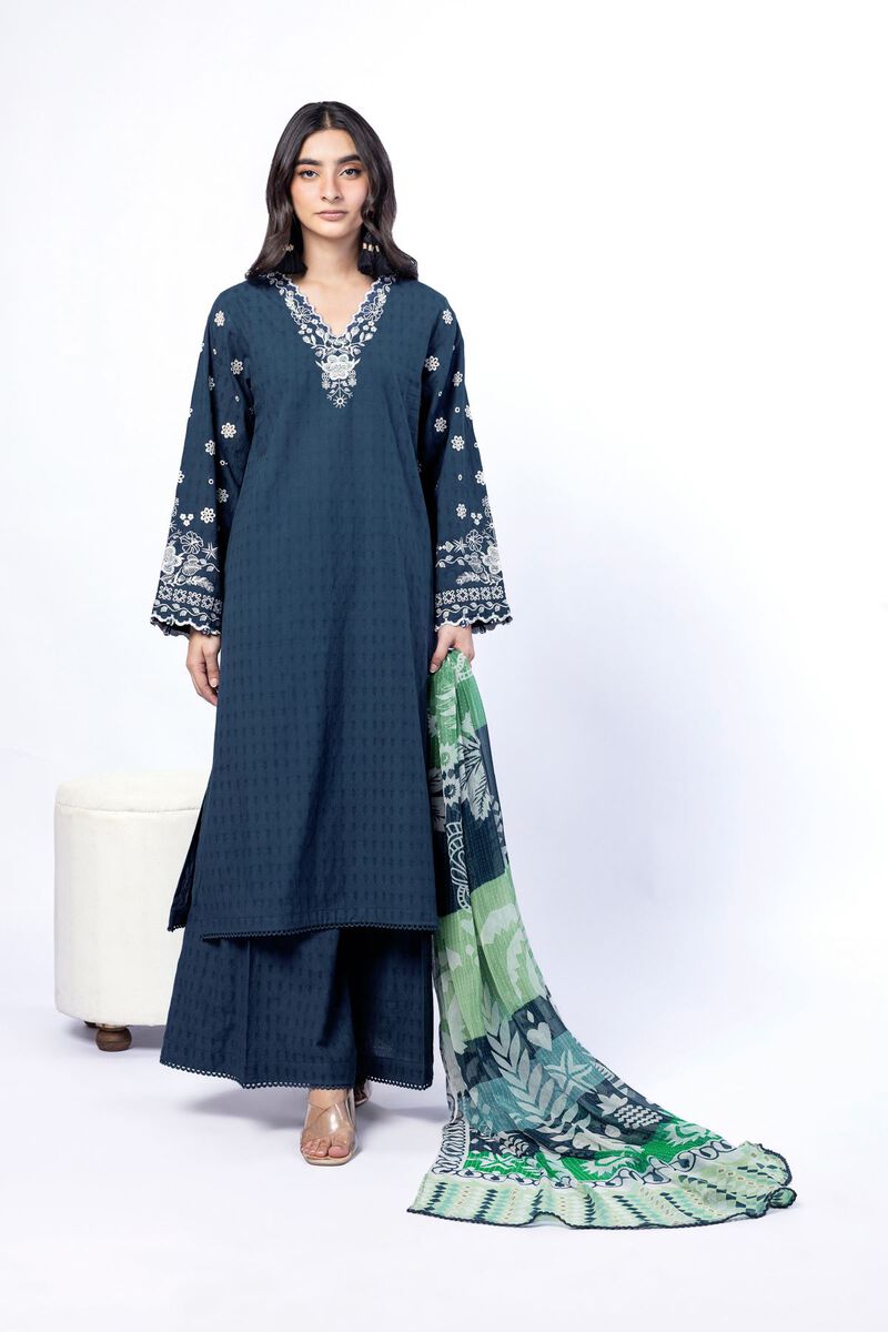 Embroidered | Cotton Dobby | Tailored 3 Piece | USD 75.00