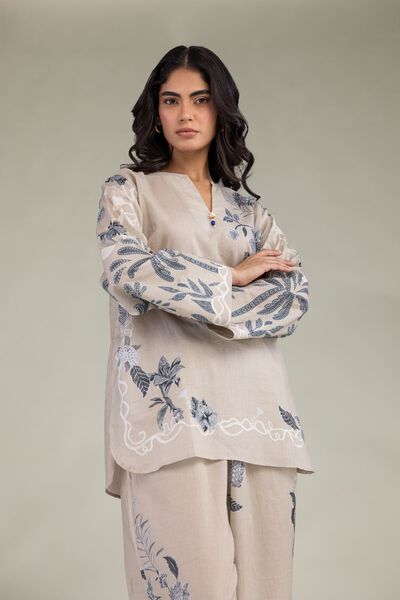 Printed | Cambric | Cambric Floral Tunic | USD 35.00