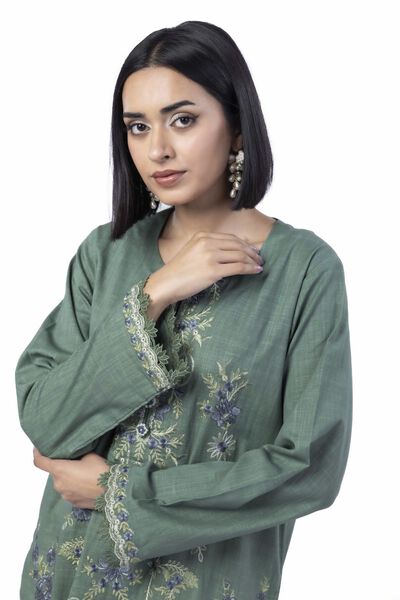 Embroidered | Heavy Textured Cotton | Tailored 2 Piece | Top and Bottom | USD 45.00