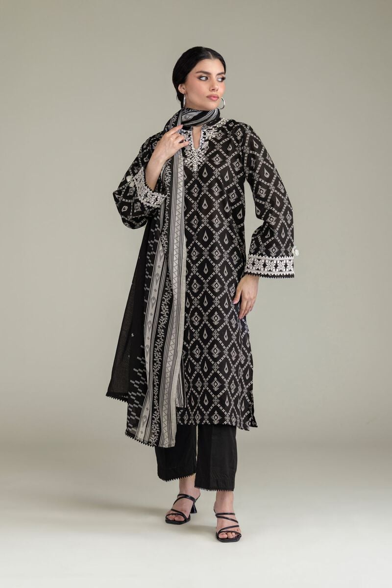 Embroidered | Lawn | Black Lawn Dupatta | USD 25.00