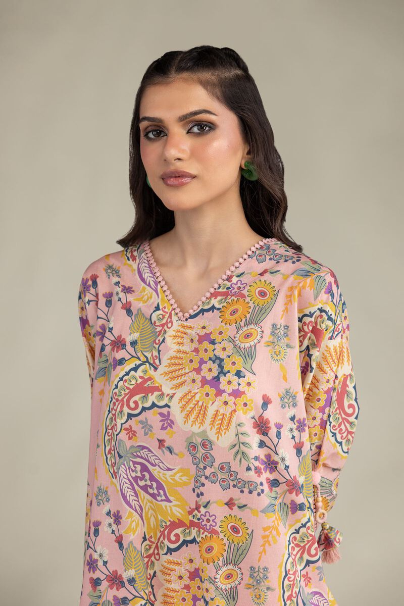 Printed | Cambric | Cambric V-Neck Kurta | USD 35.00