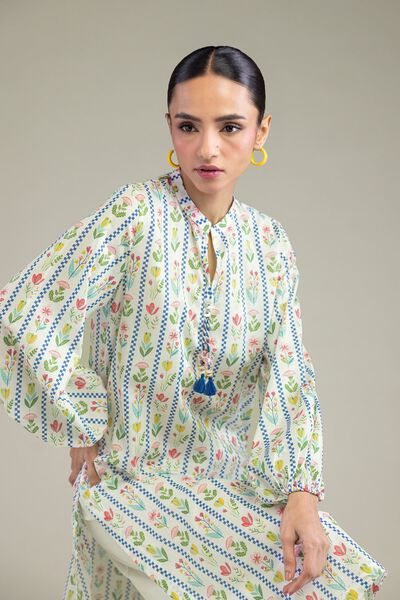 Printed | Cambric | Floral Cambric Kurta | USD 30.00