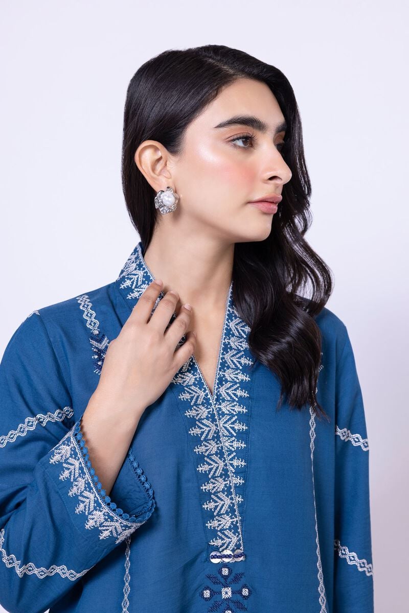 Embroidered | Dull Raw Silk | Kurta | USD 17.50