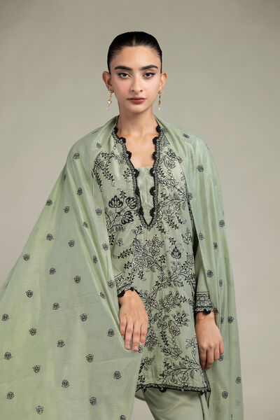 Cotton Net | Floral Cotton Dupatta | USD 35.00