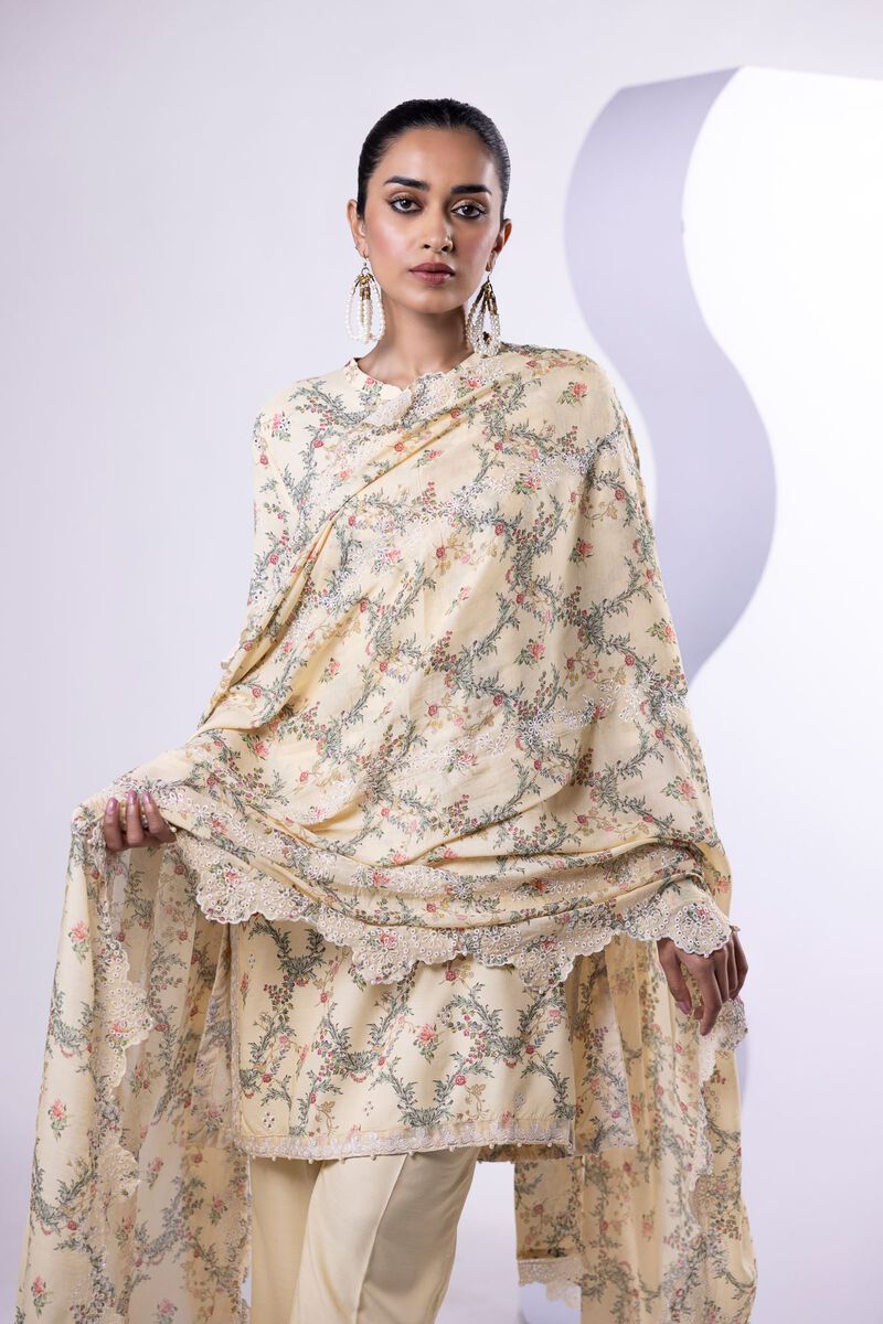 Embroidered | Light Thai Silk | Dupatta | USD 40.00