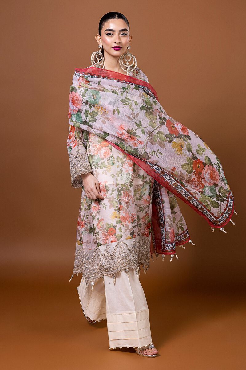 Embroidered | Polyester Organza | Fabrics 3 Piece | null