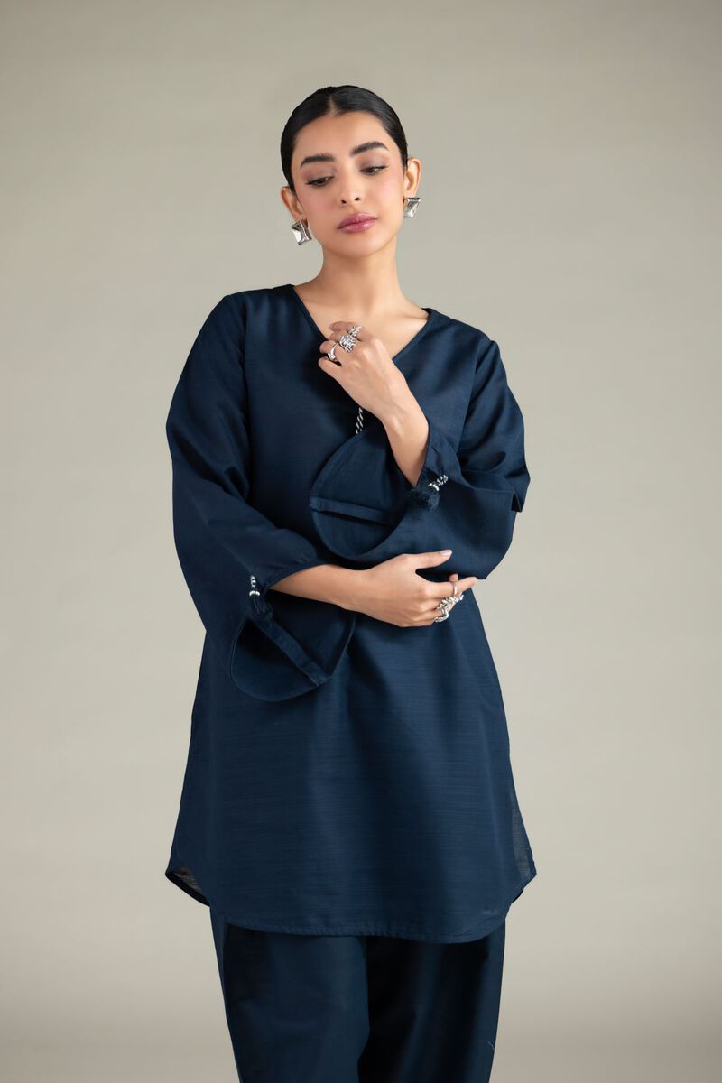 Dyed | Textured Cotton | Short Solid Kurta | USD 35.00