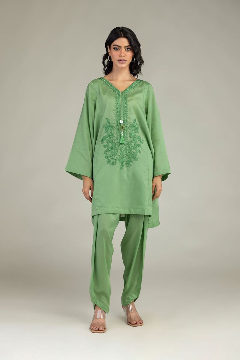 Embroidered | Lyocell | Dyed Green Shalwar | USD 30.00