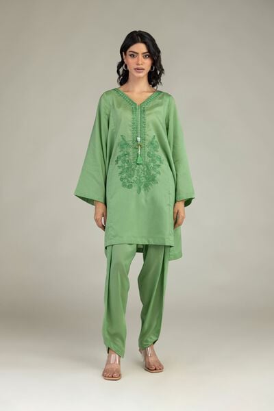 Embroidered | Lyocell | Dyed Green Shalwar | USD 30.00