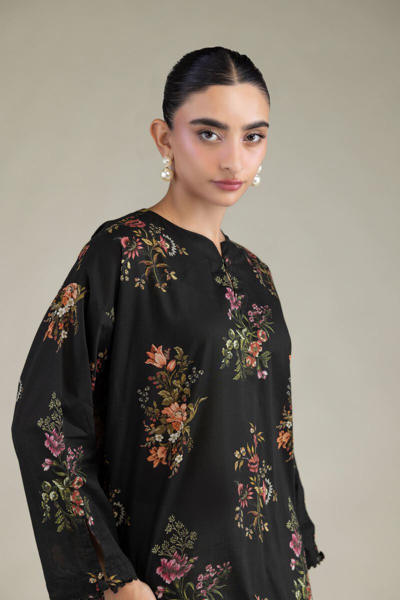 Printed | Cambric | Black Cambric Kurta | USD 35.00