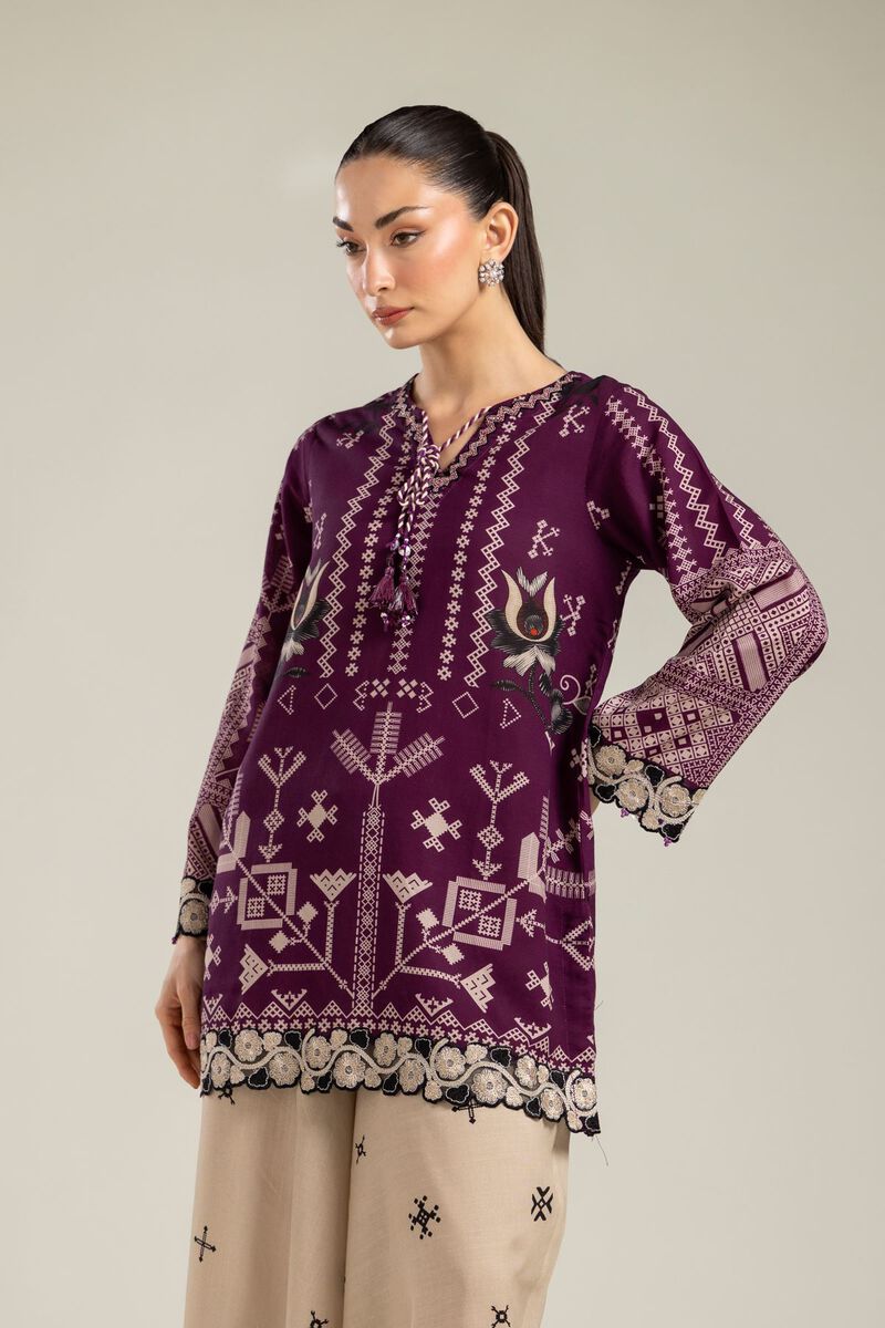 Embroidered | Raw Silk | Short Silk Kurta | USD 55.00