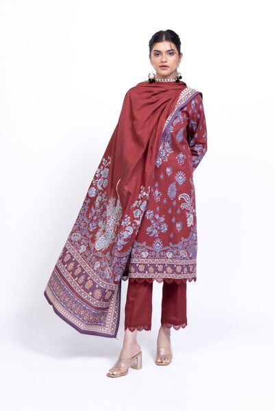 Printed | Khaddar | Dupatta | USD 5.10