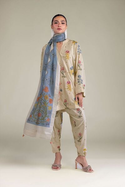 Embroidered | Raw Silk | Short Silk Kurta | USD 60.00