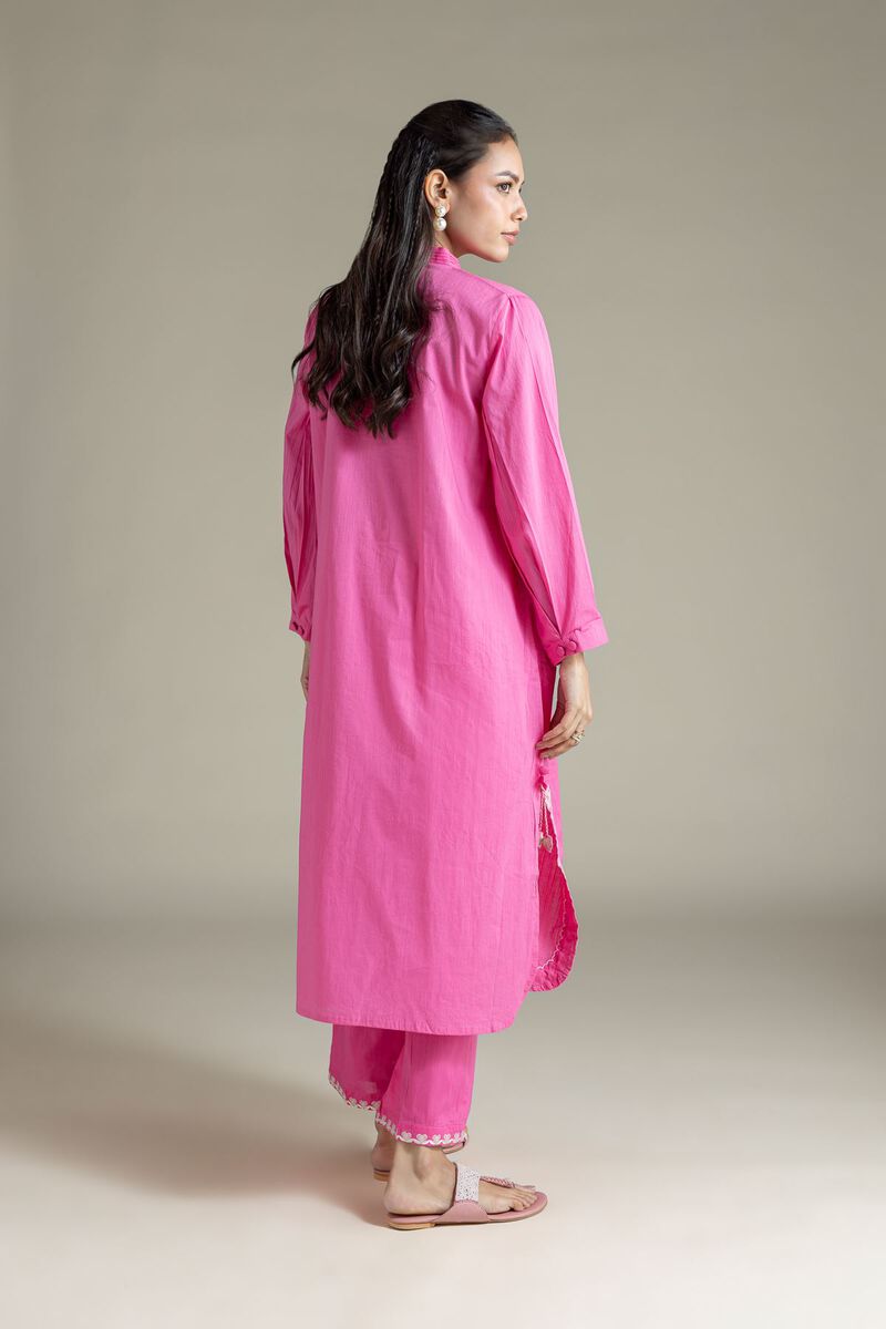 Embroidered | Textured Cambric | Longline Kurta  | USD 40.00