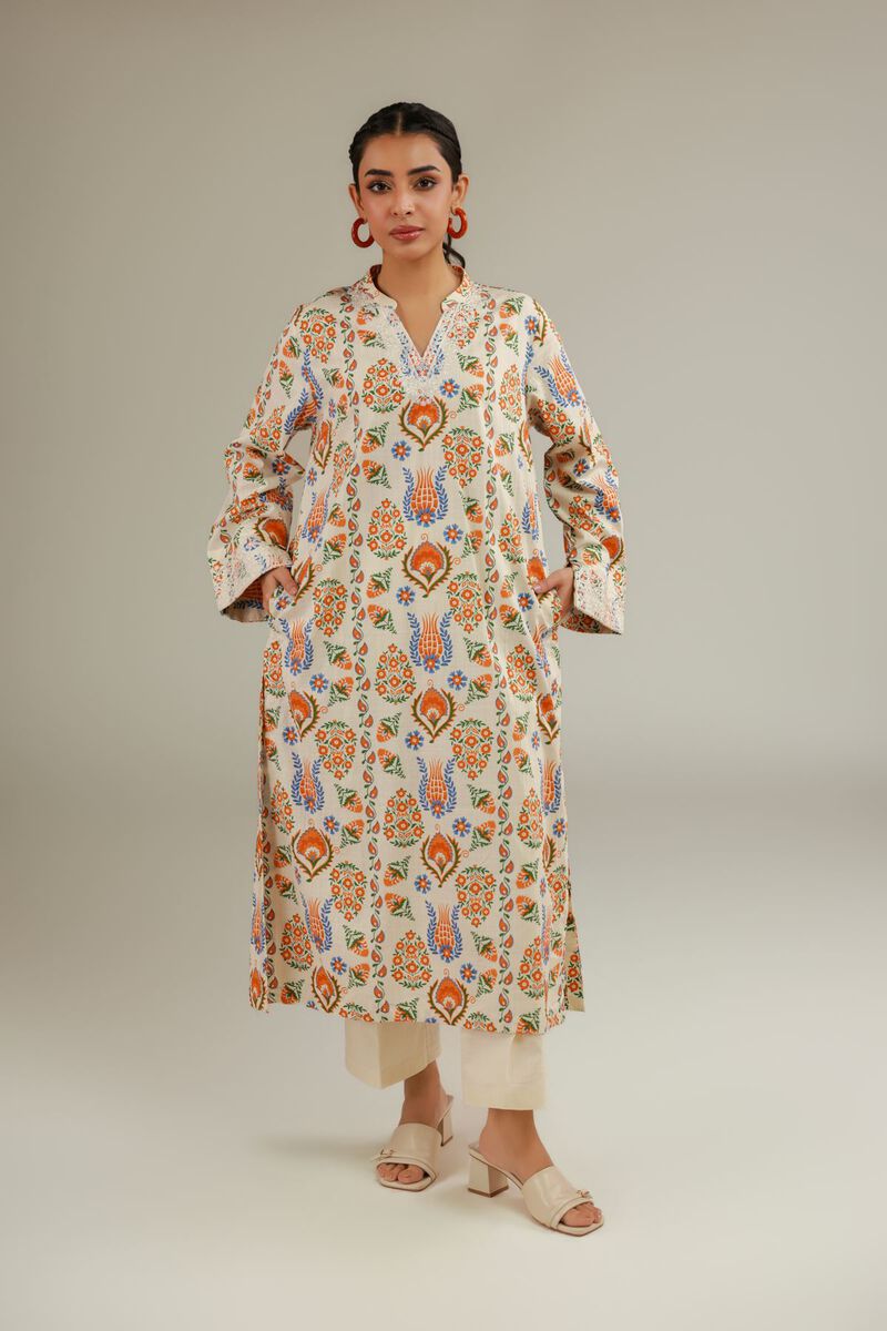 Printed | Textured Cotton | Cotton Lace Kurta | USD 35.00