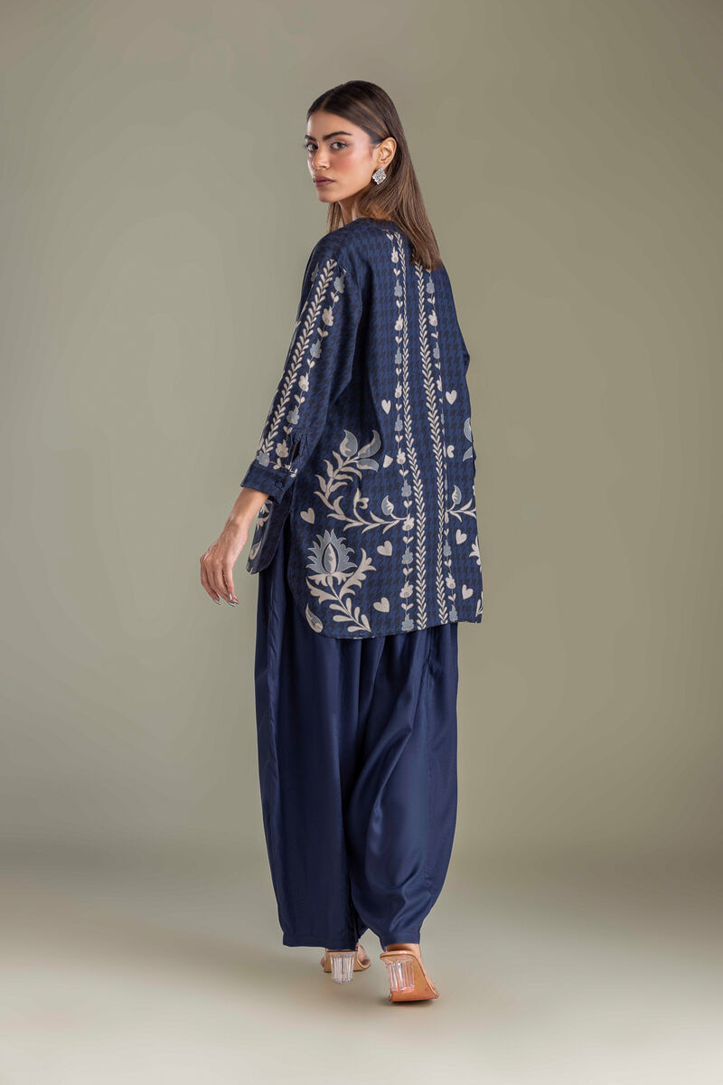 Printed | Viscose Crepe | Navy Floral Shirt | USD 40.00