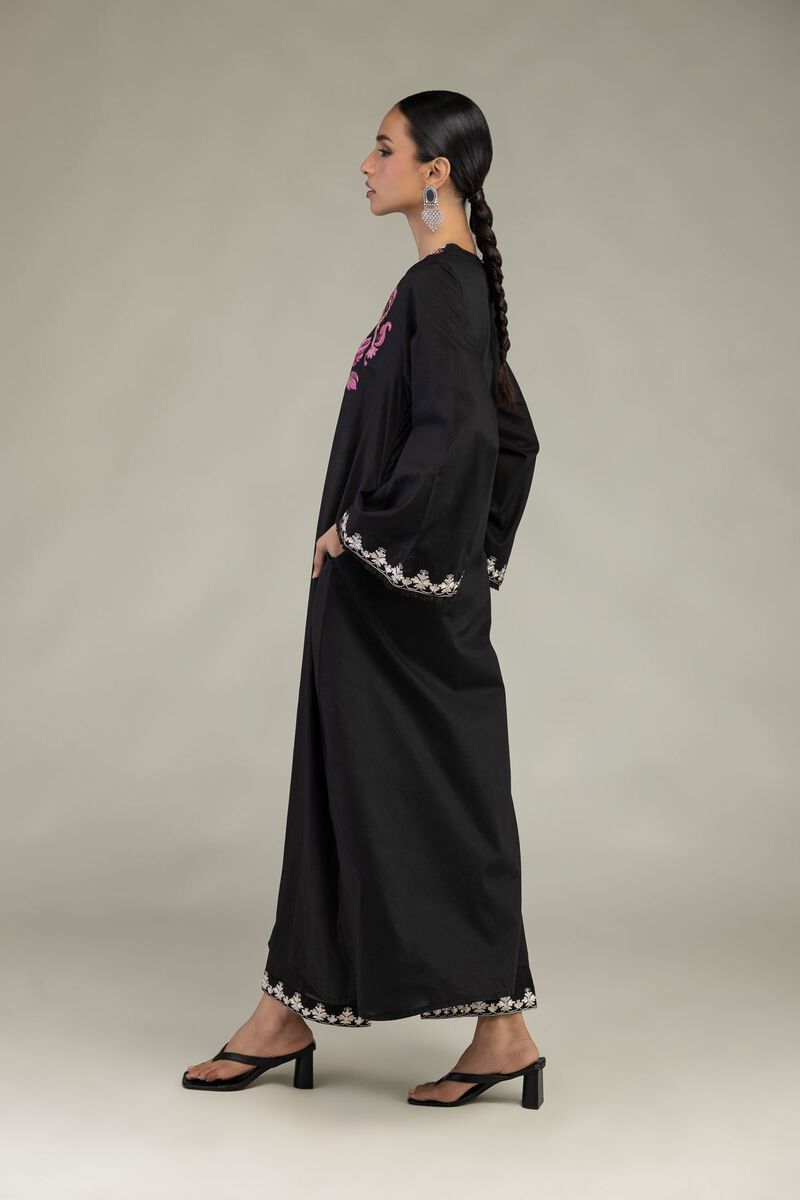 Embroidered | Cambric | Floral Black Pants | USD 25.00