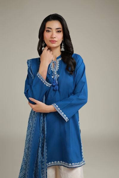 Embroidered | Lawn | Blue Lawn Dupatta | USD 25.00