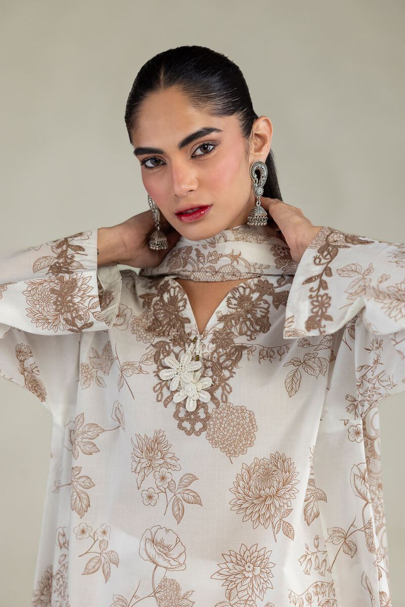 Embroidered | Lawn | Floral Lawn Dupatta | USD 25.00