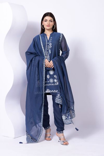 Embroidered | Crosshatch Raw Silk | Shalwar | USD 20.00