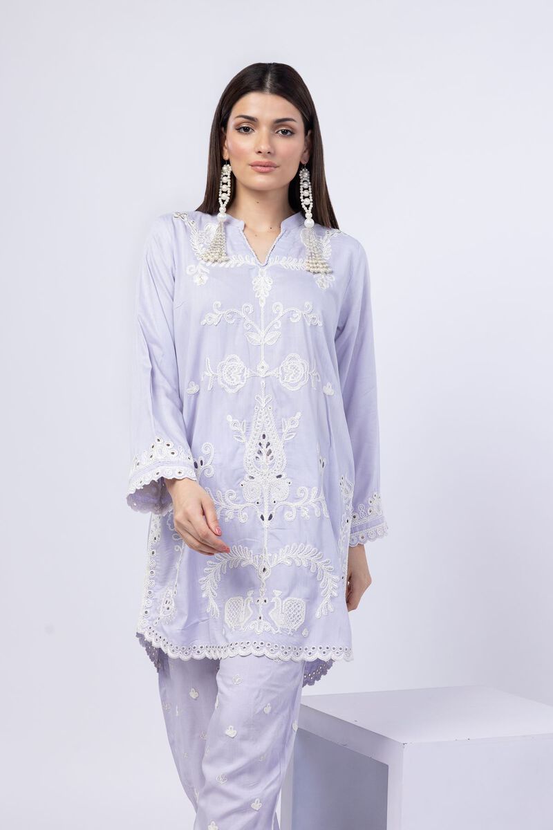 Embroidered | Crosshatch Raw Silk | Kurta | USD 30.00