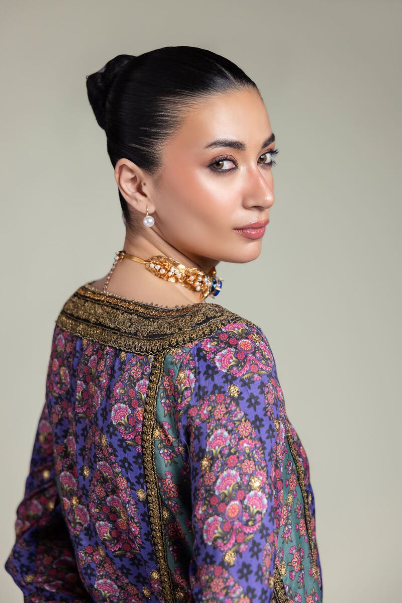 Embroidered | Raw Silk | Floral Co-ord Set | USD 125.00
