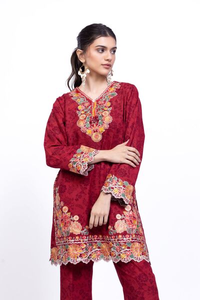 Embroidered | Textured Cotton | Kurta | USD 40.00