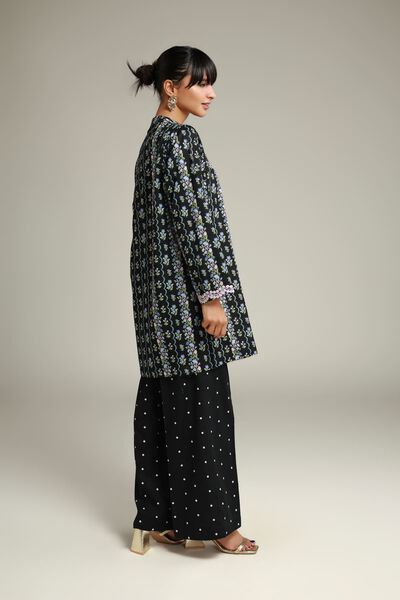 Embroidered | Cotton Dobby | Black Cotton Pants | USD 25.00