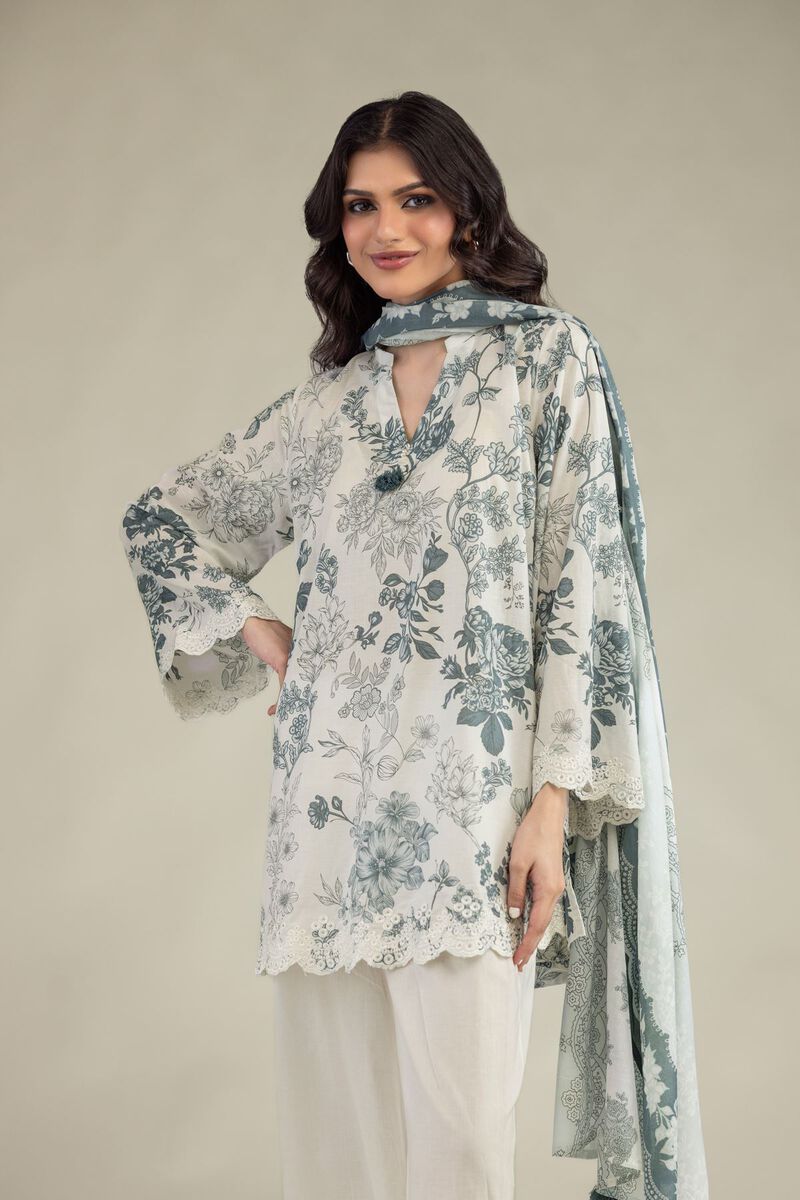 Embroidered | Lawn | Floral Lawn Dupatta | USD 25.00