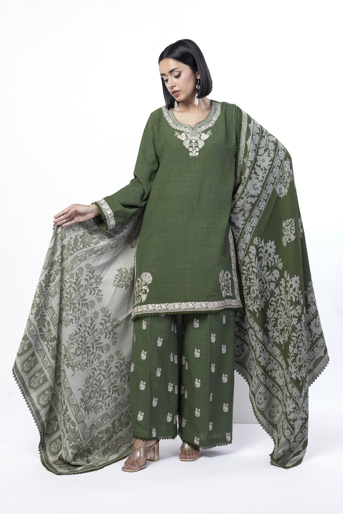Buy Tailored 3 Piece | 70.00 USD | KD09BST-VG_MULTI | Khaadi