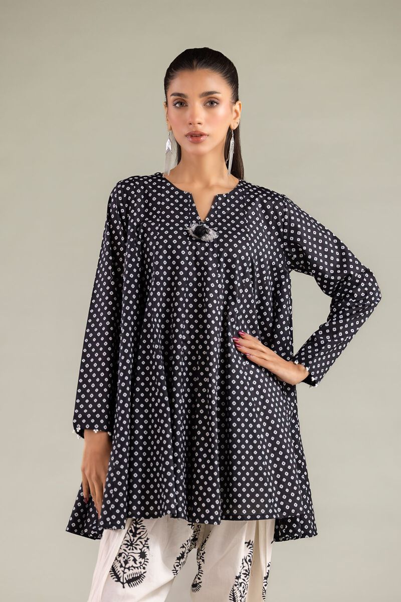 Printed | Cambric | Geometric V-Neck Kurta | USD 30.00