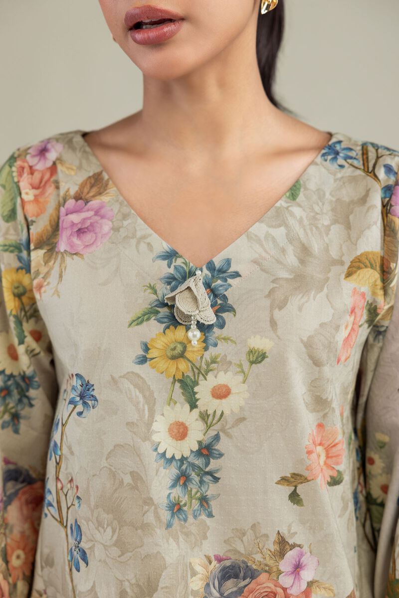 Printed | Cotton Dobby | Long Floral Kurta | USD 30.00