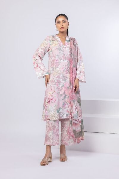 Printed | Dull Raw Silk | Pants | USD 18.00
