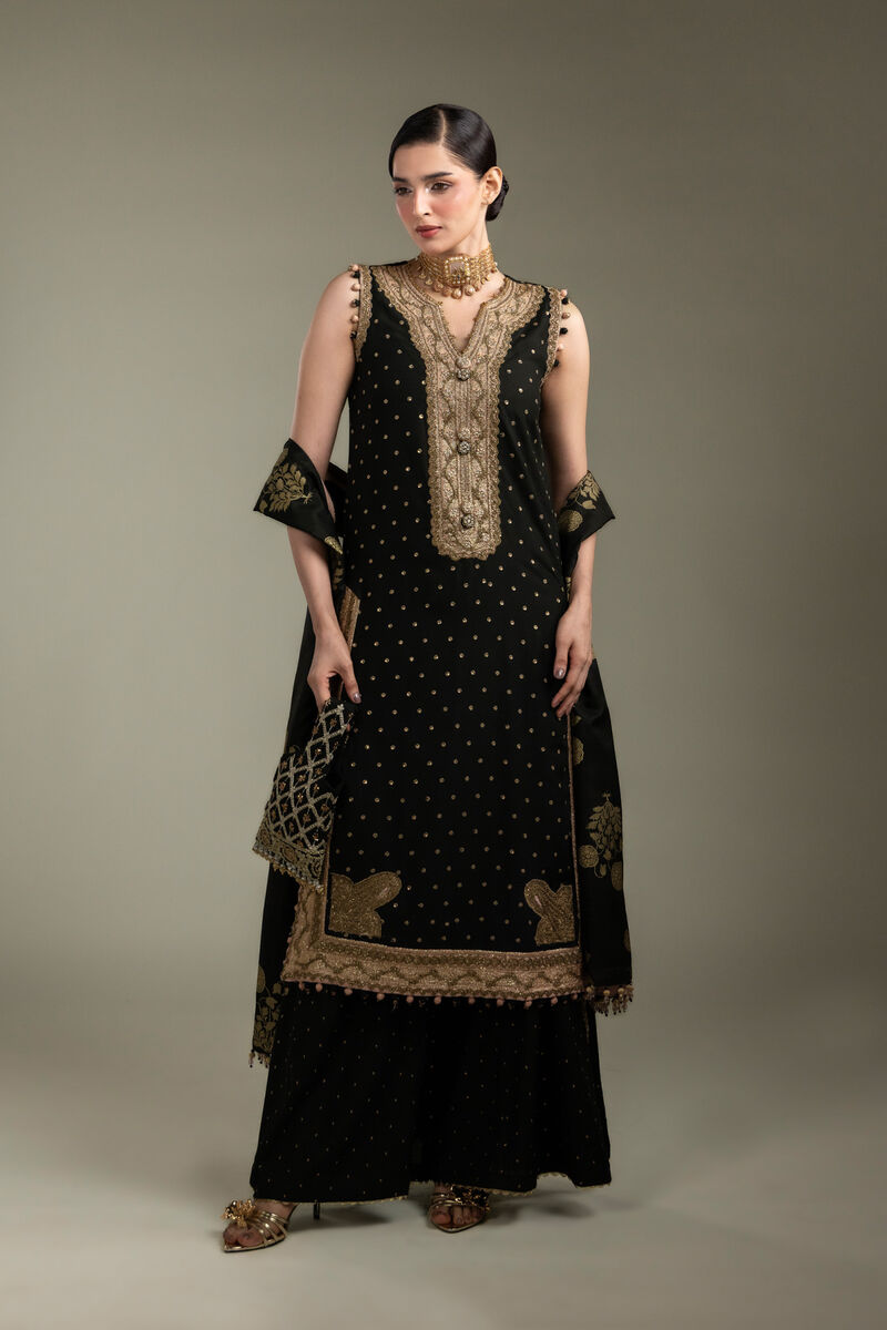 Embroidered | Raw Silk | 3-Piece Co-ord Set | USD 210.00
