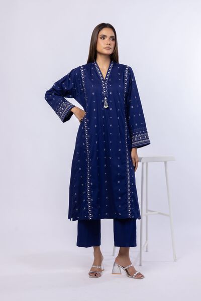 Embroidered | Crosshatch Poplin | Kurta | USD 35.00
