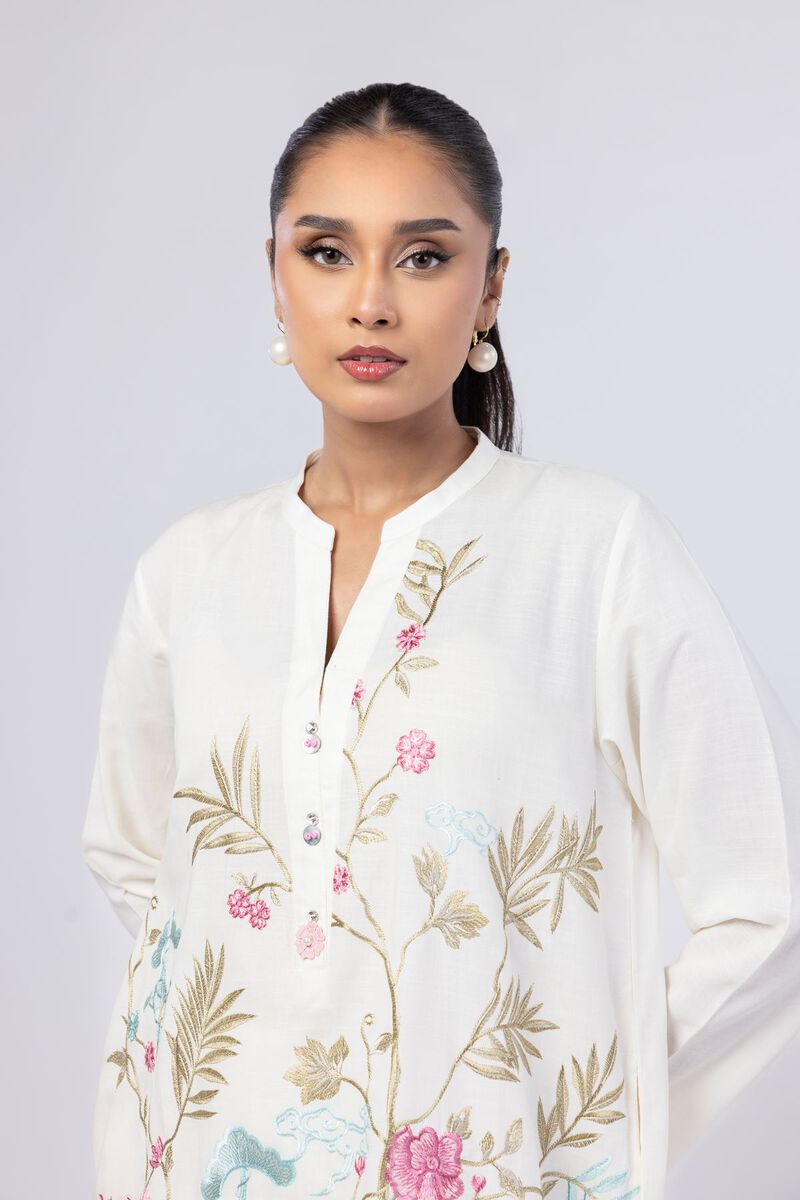 Embroidered | Dull Raw Silk | Kurta | USD 40.00