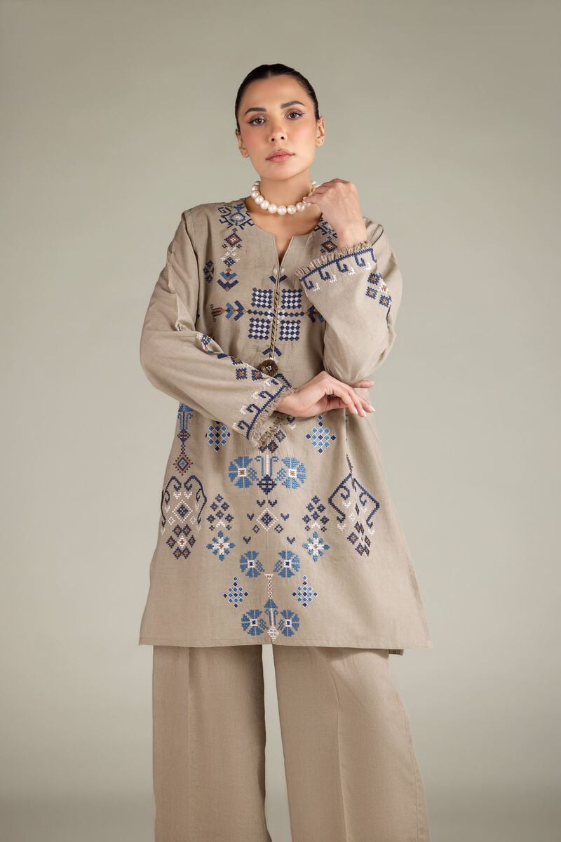 Embroidered | Cambric | Cambric 2-Piece Tailored | USD 45.00