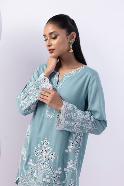Embroidered | Crosshatch Raw Silk | Kurta | USD 60.00