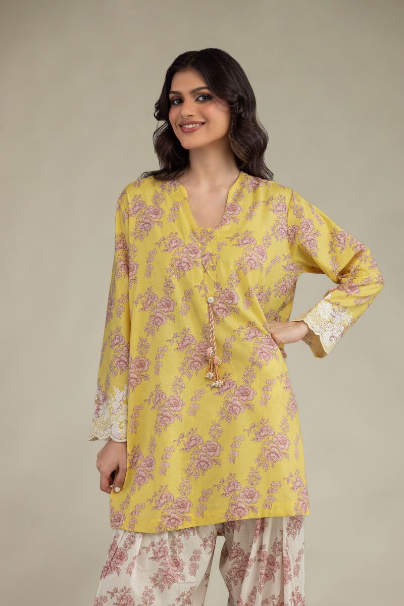 Embroidered | Lawn | Yellow Lawn Kurta | USD 40.00