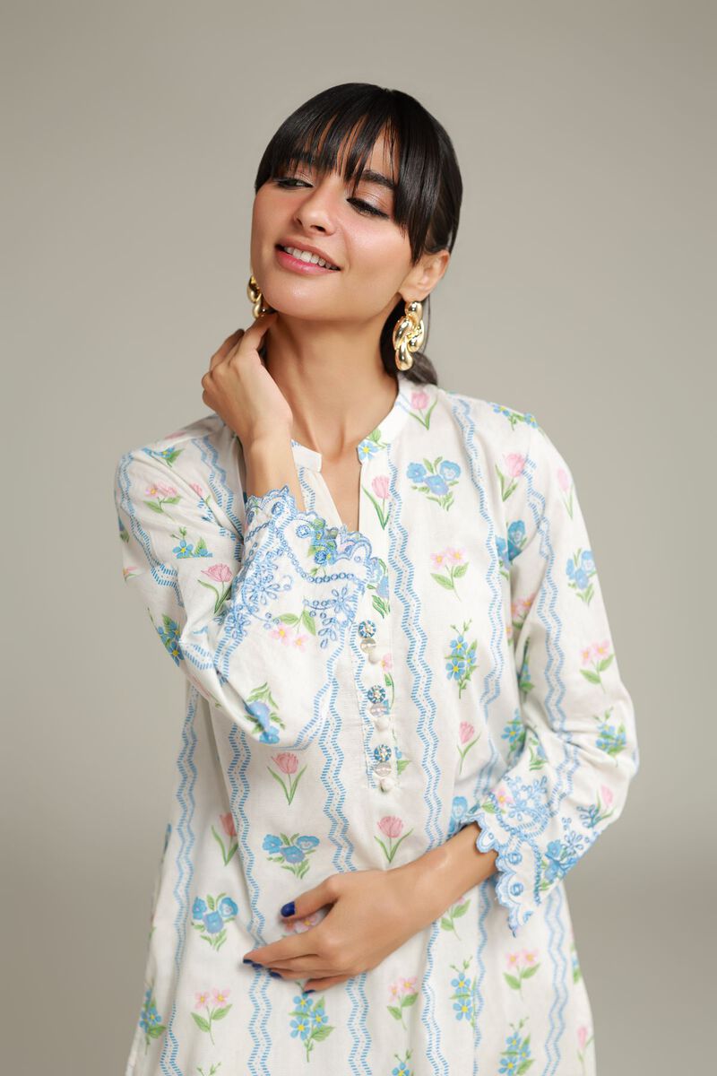 Embroidered | Cotton Dobby | Short Cotton Kurta | USD 30.00