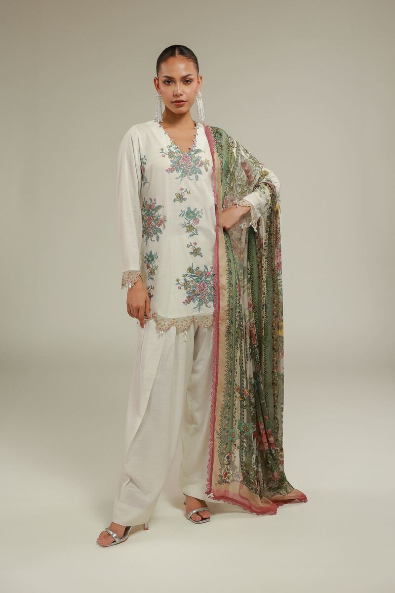 Embroidered | Chiffon | Summer Floral Dupatta | USD 35.00