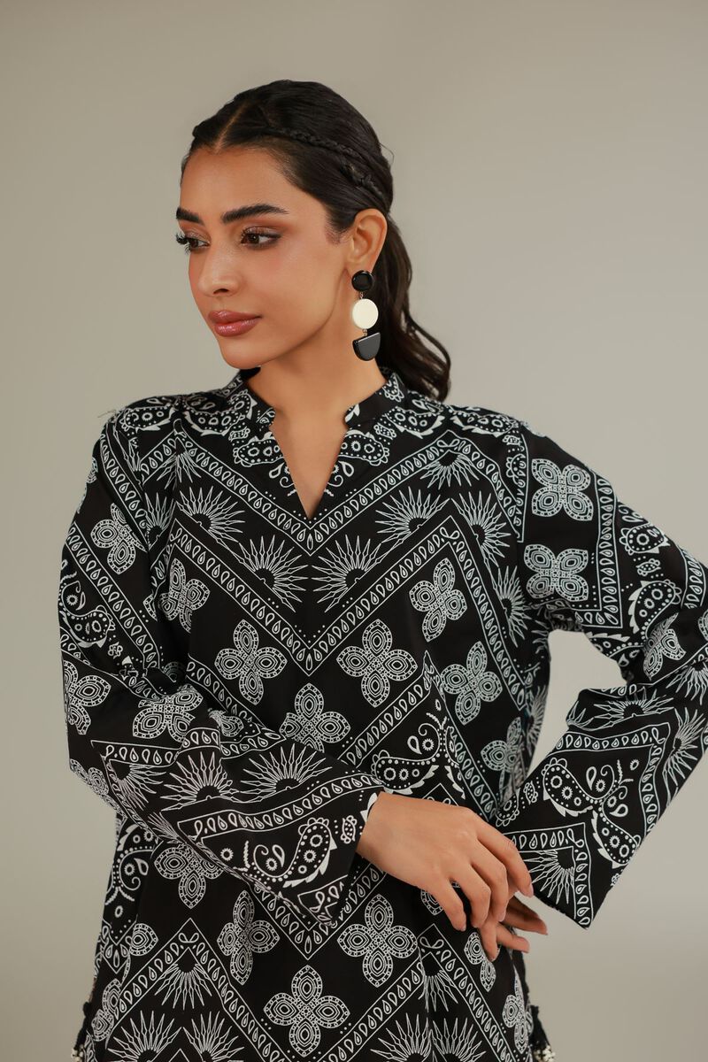 Cambric | Short Black Kurta | USD 35.00