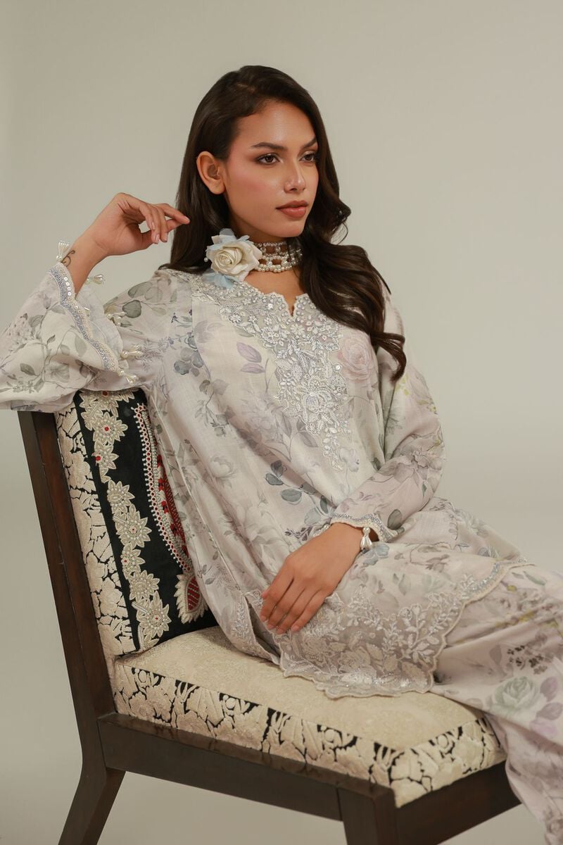 Embroidered | Raw Silk | Floral Co-ords Set | USD 100.00