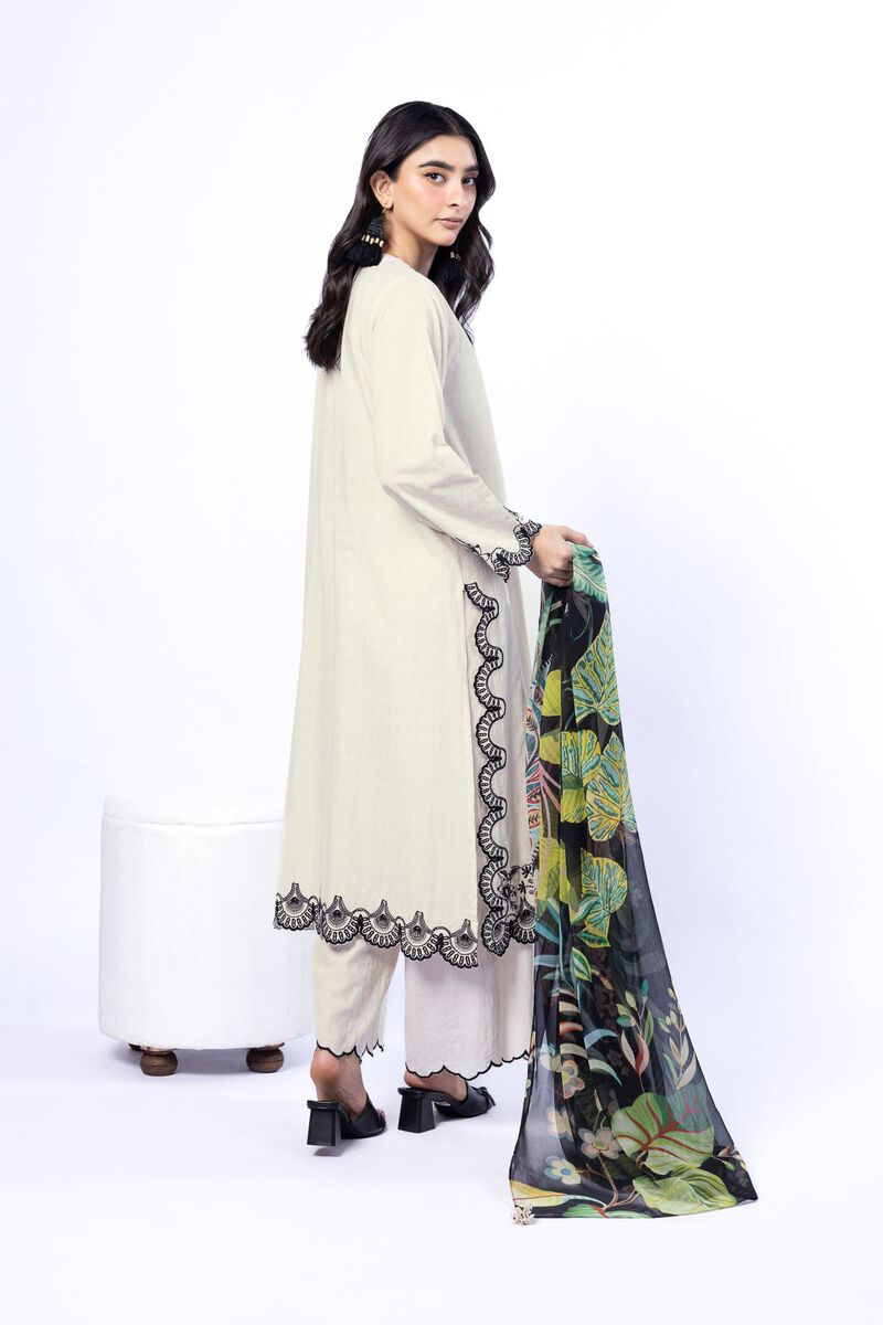 Embroidered | Cotton Dobby | Tailored 3 Piece | USD 75.00