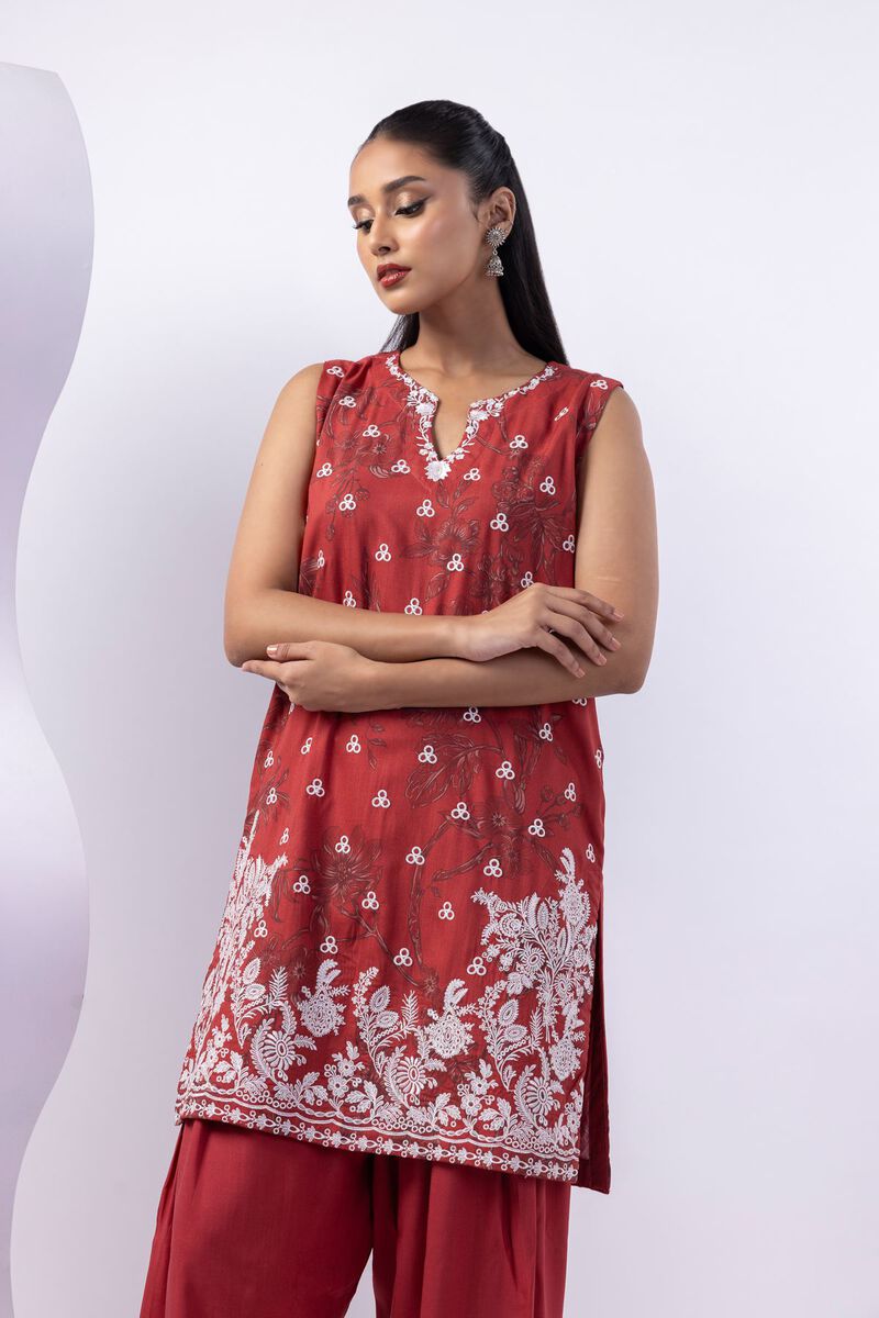 Embroidered | Crosshatch Raw Silk | Kurta | USD 13.50