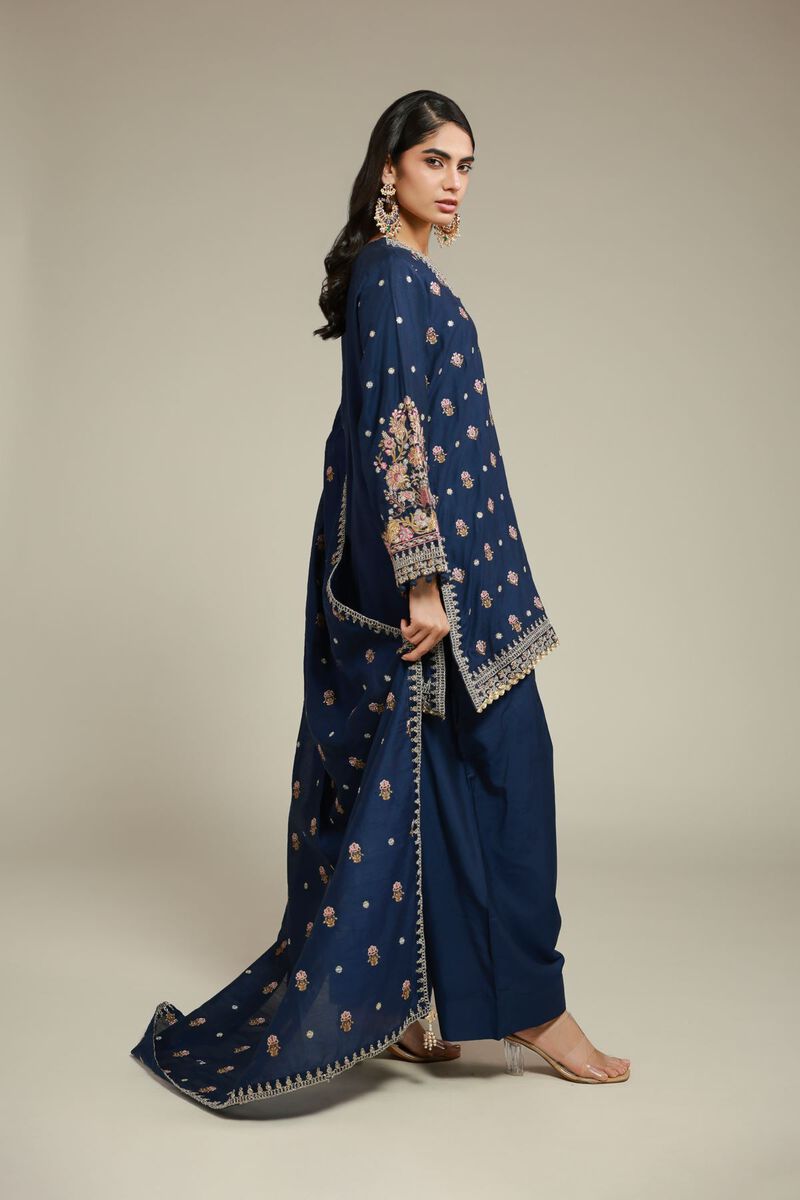 Embroidered | Raw Silk | 3 Piece Co-ord Set | USD 125.00