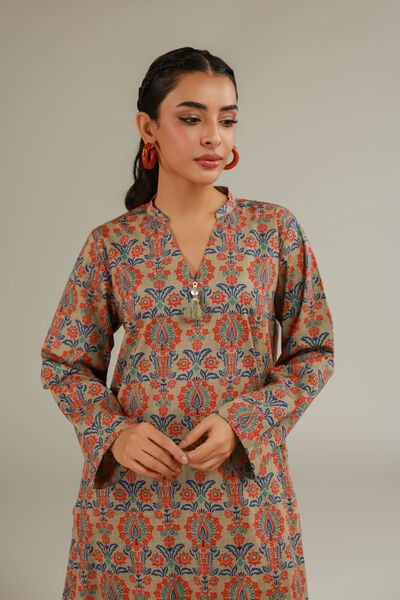 Printed | Textured Cotton | Mughal Motif Kurta | USD 30.00