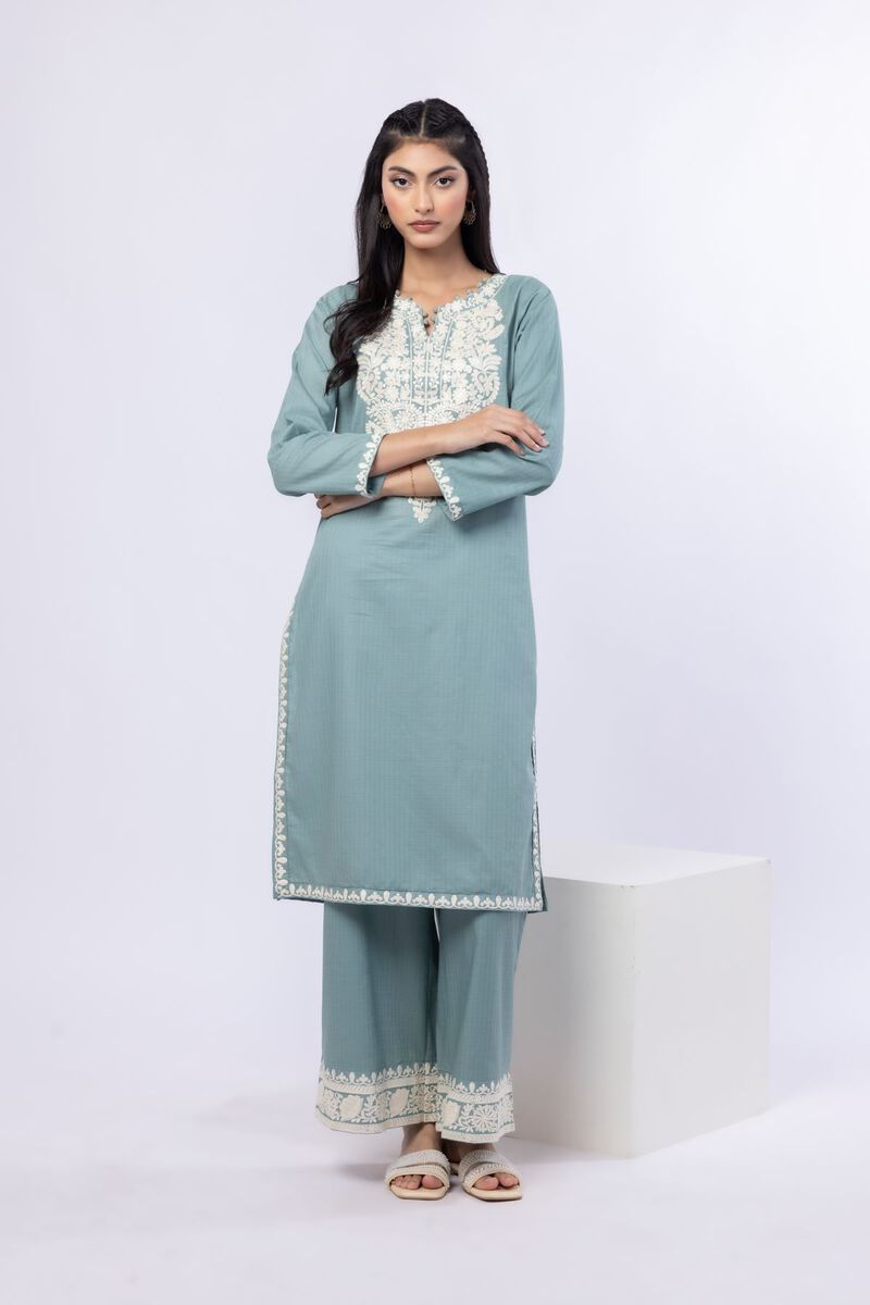 Embroidered | Cotton Dobby | Pants | USD 10.00